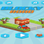 Blocky Road Runner Game 2D